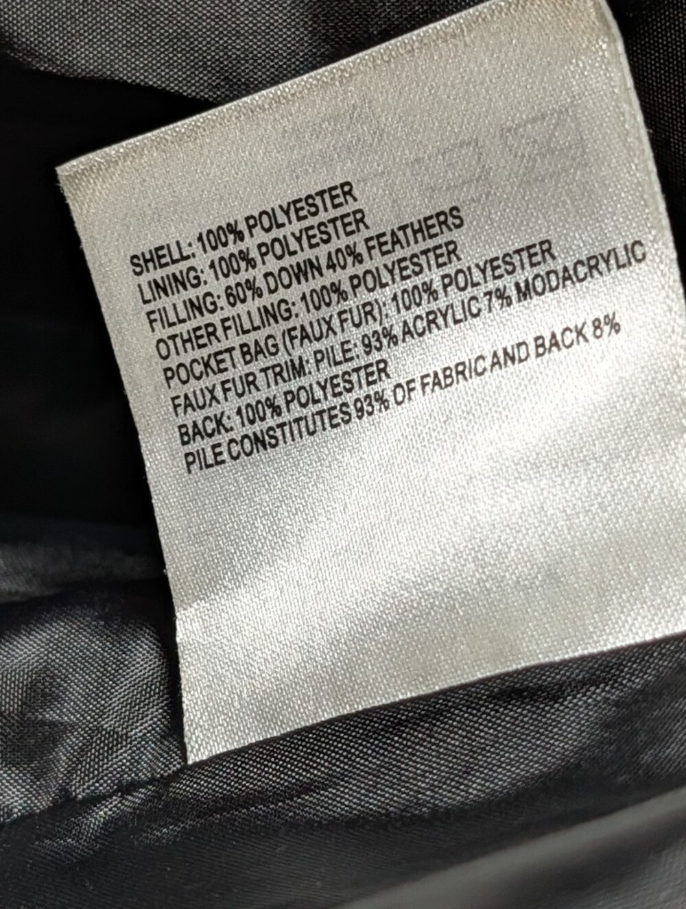 Laundry by Shelli Segal Black Quilted Down Puffer Coat Jacket Size L - Picture 6 of 8